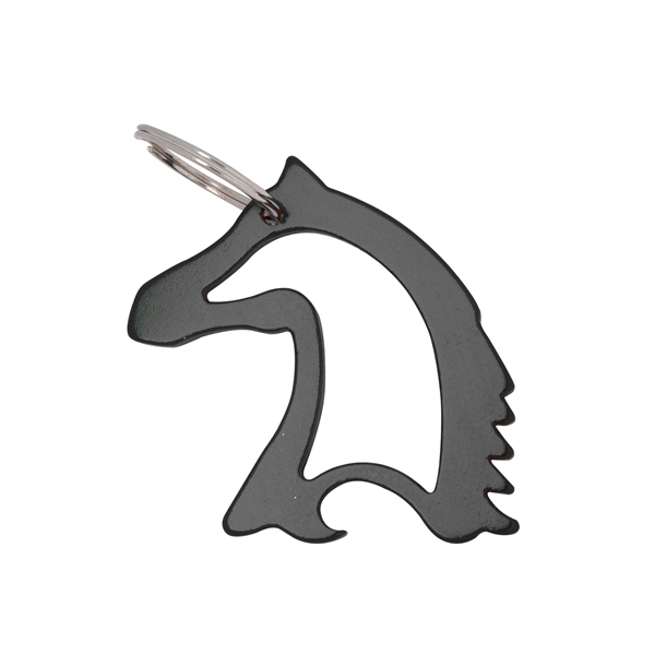 Aluminum metal horse head shaped bottle opener key chain.... from ASI 41511 Brainchild USA Inc / BrainChild Gift Club