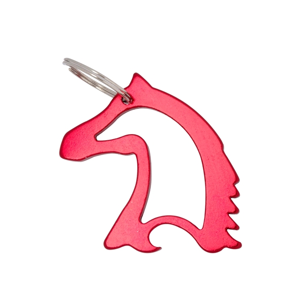 Aluminum metal horse head shaped bottle opener key chain.... from ASI 41511 Brainchild USA Inc / BrainChild Gift Club