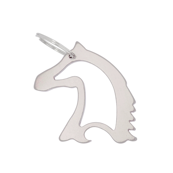 Aluminum metal horse head shaped bottle opener key chain.... from ASI 41511 Brainchild USA Inc / BrainChild Gift Club