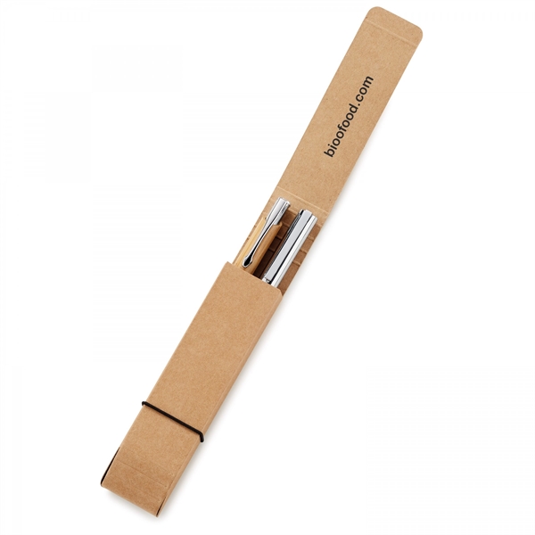 Natural cardboard case made with 80% recycled materials for pens. Price... from ASI 88660 Spector & Co.