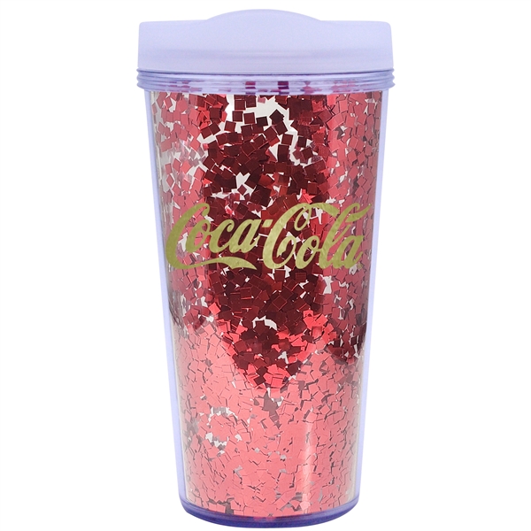 17 oz. Glamour Glitter Tumbler with Lid - Made in USA... from ASI 80060 VisionUSA