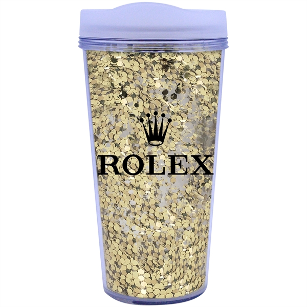 17 oz. Glamour Glitter Tumbler with Lid - Made in USA... from ASI 80060 VisionUSA