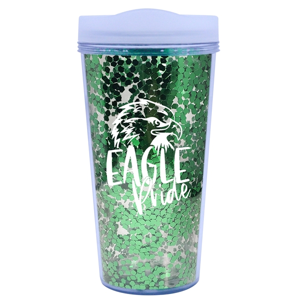 17 oz. Glamour Glitter Tumbler with Lid - Made in USA... from ASI 80060 VisionUSA