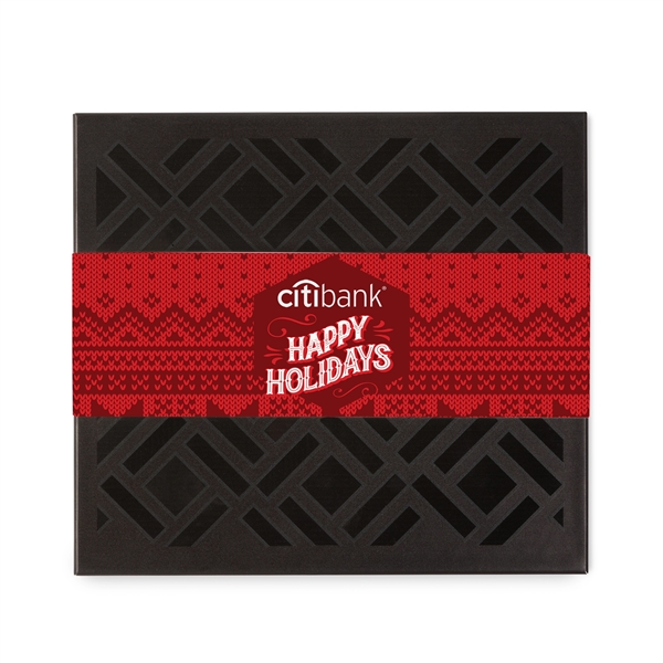 Medium Deluxe Chocolate Gift Box with Horizontal Full Color Band... from ASI 44900 NC Custom (CI/Lanco) / Chocolate Inn