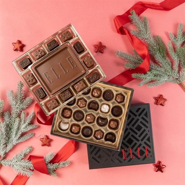 Custom Chocolate Delight Gift Box With Gourmet Truffles... from ASI 44900 NC Custom (CI/Lanco) / Chocolate Inn