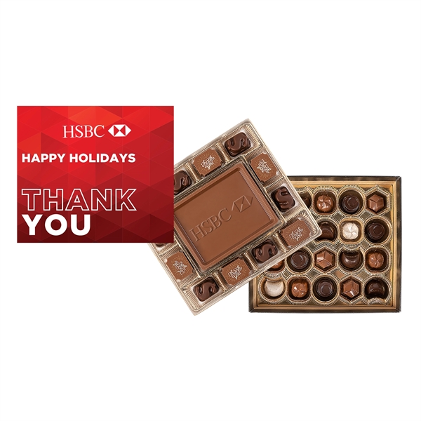 Custom Chocolate Gift Box with Gourmet Truffles and Full Color Lid... from ASI 44900 NC Custom (CI/Lanco) / Chocolate Inn