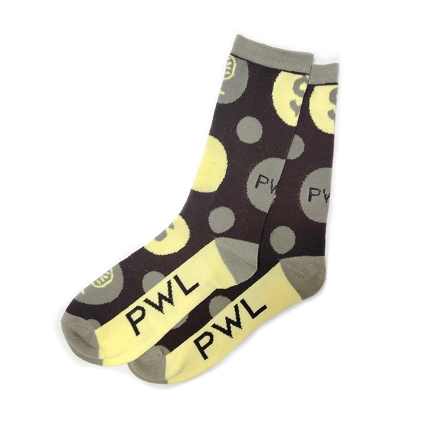 Knitted crew polyester socks with jacquard print... from ASI 37218 Athena Promo (tm)