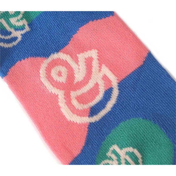 Knitted crew polyester socks with jacquard print... from ASI 37218 Athena Promo (tm)
