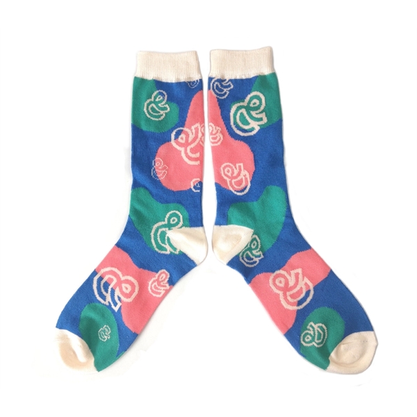 Knitted crew polyester socks with jacquard print... from ASI 37218 Athena Promo (tm)