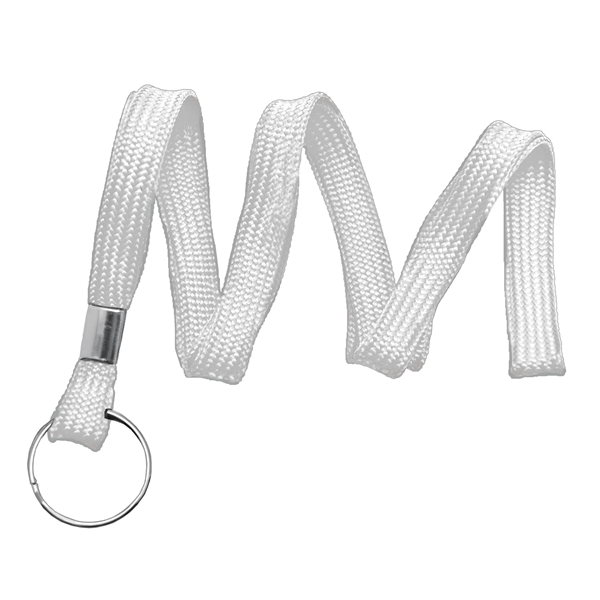Available Same Day! These blank flat braided polyester lanyards come with... from ASI 79898 Promovision / PROMOVISION