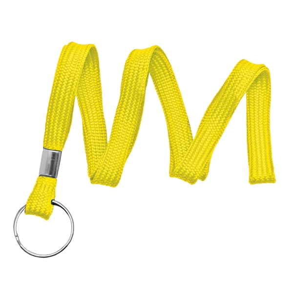 Available Same Day! These blank flat braided polyester lanyards come with... from ASI 79898 Promovision / PROMOVISION