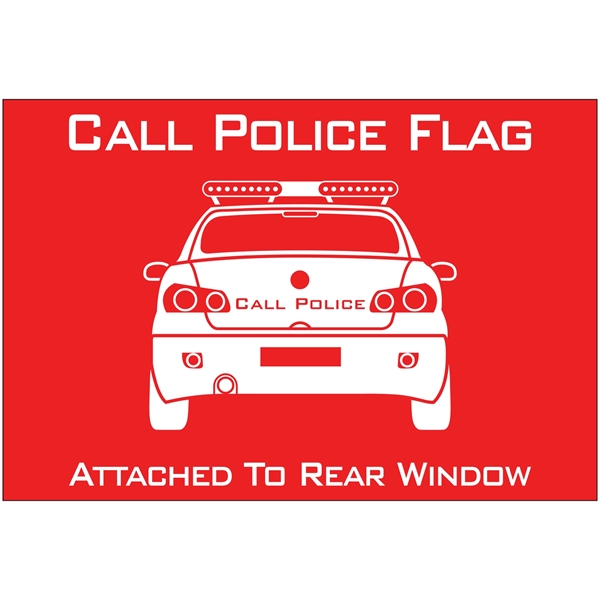 12" x 18" police banner for use in vehicles.... from ASI 84514 Safety Made