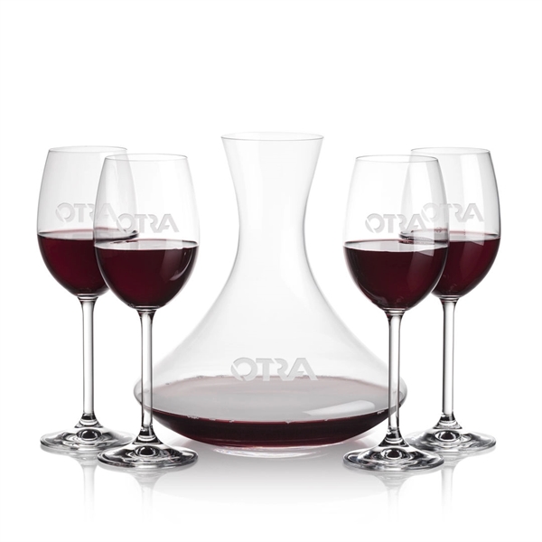 Lead free crystal 48oz. carafe with 2 or 4 wine glasses.... from ASI 84592 St Regis Group
