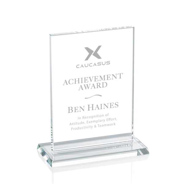 Horizontal starfire award with 5/8" thickness.... from ASI 84592 St Regis Group / Prestige Glass