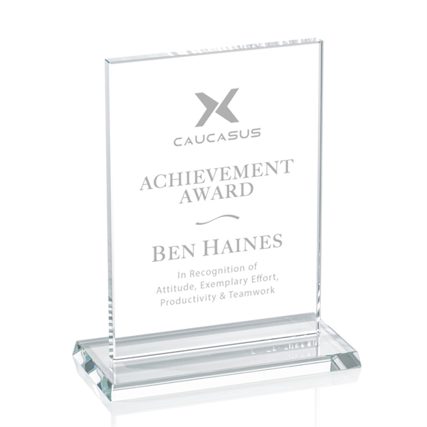 Horizontal starfire award with 5/8" thickness.... from ASI 84592 St Regis Group / Prestige Glass