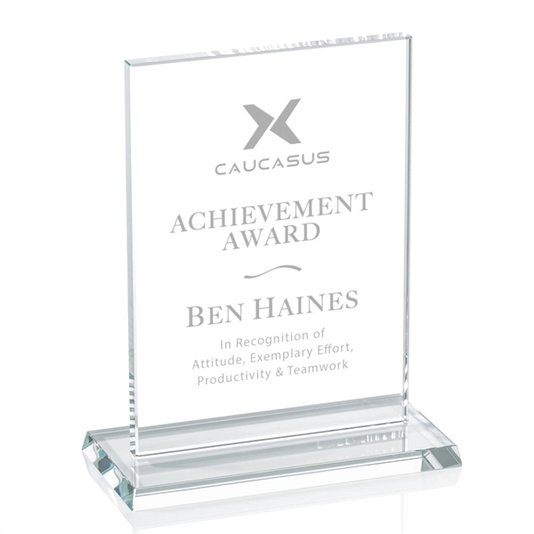 Horizontal starfire award with 5/8" thickness.... from ASI 84592 St Regis Group / Prestige Glass