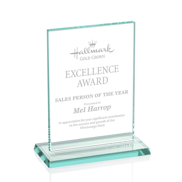 Horizontal jade award with 3/8" and 5/8" thickness... from ASI 84592 St Regis Group / Prestige Glass