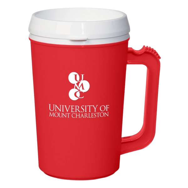 22 Oz. Thermo Insulated Mug. Matte Finish.  Double Wall Construction... from ASI 61125 Hit Promotional Products / Hit®