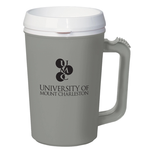 22 Oz. Thermo Insulated Mug. Matte Finish.  Double Wall Construction... from ASI 61125 Hit Promotional Products / Hit®