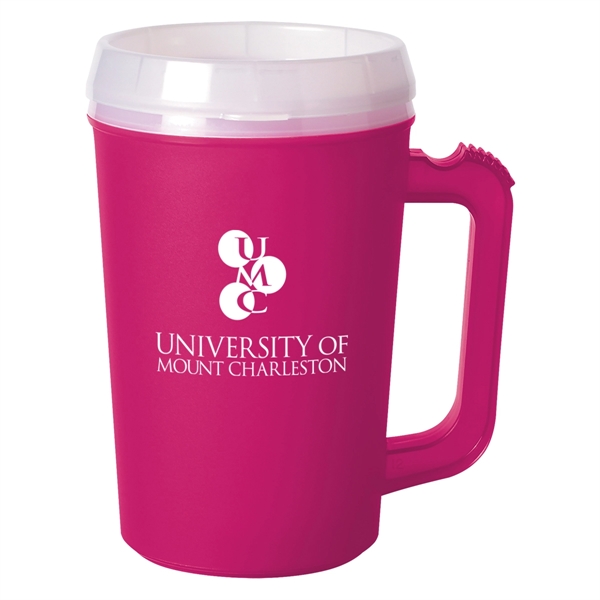 22 Oz. Thermo Insulated Mug. Matte Finish.  Double Wall Construction... from ASI 61125 Hit Promotional Products / Hit®