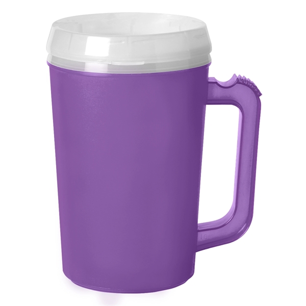 22 Oz. Thermo Insulated Mug. Matte Finish.  Double Wall Construction... from ASI 61125 Hit Promotional Products / Hit®