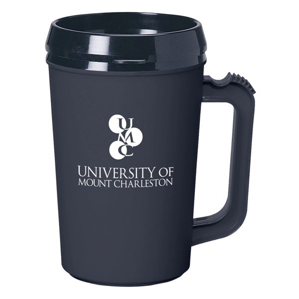 22 Oz. Thermo Insulated Mug. Matte Finish.  Double Wall Construction... from ASI 61125 Hit Promotional Products / Hit®