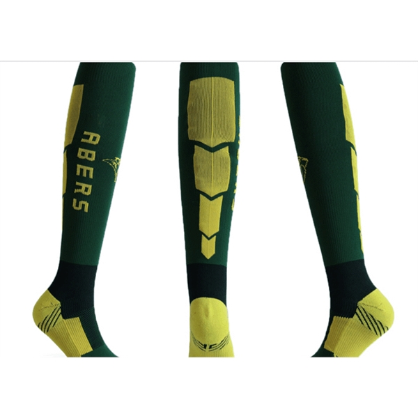 These knit jacquard nylon high-performance soccer socks are made with a... from ASI 30250 AZX Sport USA