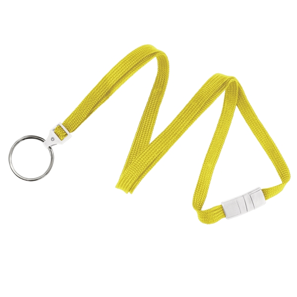 Available Same Day! These blank flat braided polyester lanyards come with... from ASI 79898 Promovision