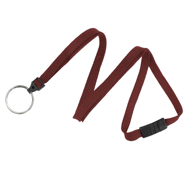 Available Same Day! These blank flat braided polyester lanyards come with... from ASI 79898 Promovision