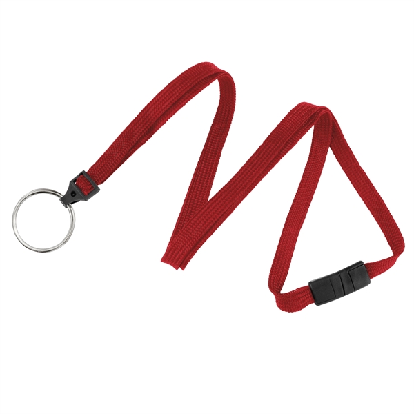 Available Same Day! These blank flat braided polyester lanyards come with... from ASI 79898 Promovision