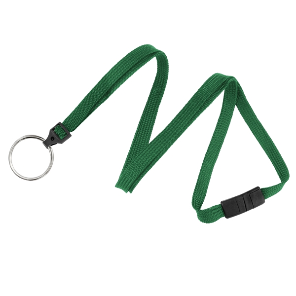 Available Same Day! These blank flat braided polyester lanyards come with... from ASI 79898 Promovision