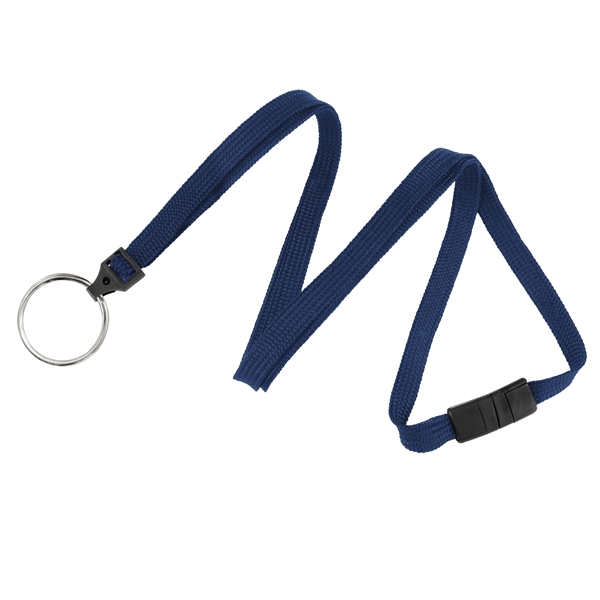 Available Same Day! These blank flat braided polyester lanyards come with... from ASI 79898 Promovision
