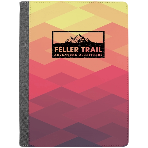 9" x 12" printed canvas portfolio with note pad.... from ASI 92531 Unique Custom Products / UCP