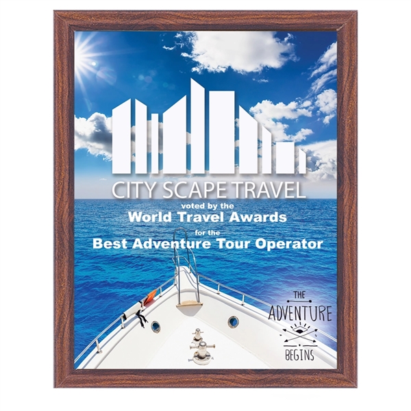 6" x 8" custom printed cherry wood finish plaques.... from ASI 92531 Unique Custom Products / UCP