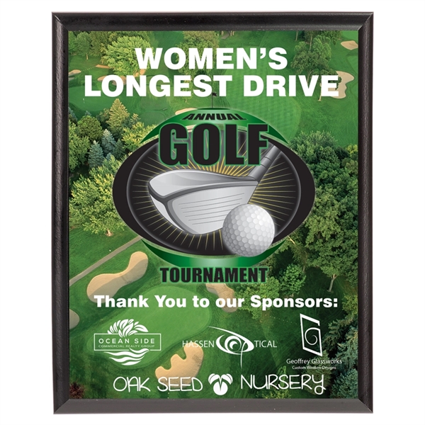 8" x 10" custom printed black wood finish plaques.... from ASI 92531 Unique Custom Products / UCP