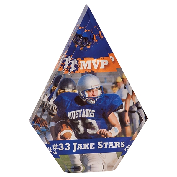 5" x 7" printed diamond acrylic award.... from ASI 92531 Unique Custom Products / UCP