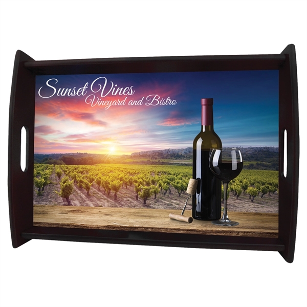 11.9 x 17.6" color printed wood serving tray.... from ASI 92531 Unique Custom Products / UCP