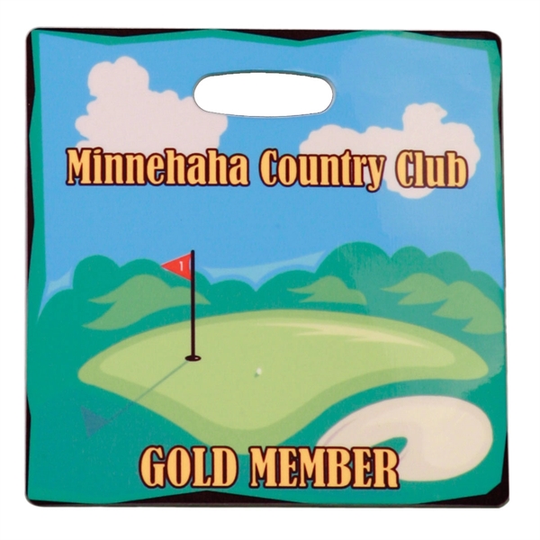 3.5" x 3.5" printed rectangle plastic bag tag.... from ASI 92531 Unique Custom Products / UCP