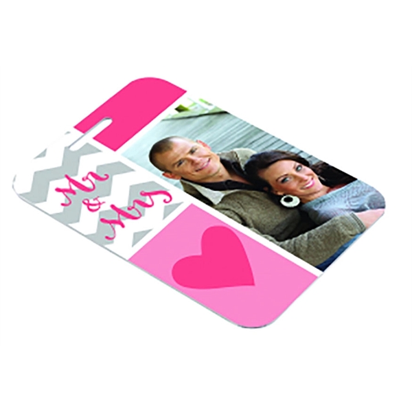 2.75" x 4" printed rectangle aluminum bag tag.... from ASI 92531 Unique Custom Products / UCP