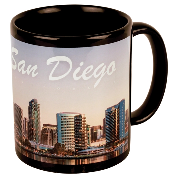 Custom printed 11 oz black ceramic mug.... from ASI 92531 Unique Custom Products / UCP