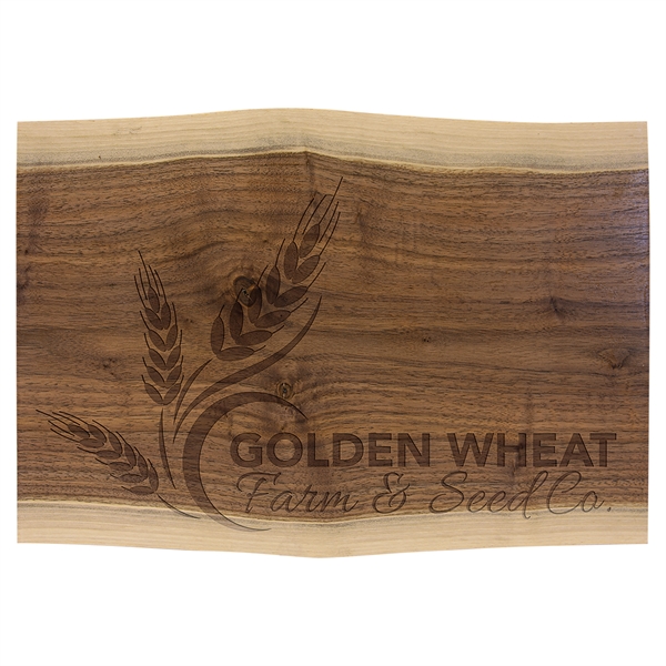 9.75" x 13.75" engraved black walnut cutting and charcuterie board.... from ASI 92531 Unique Custom Products / UCP