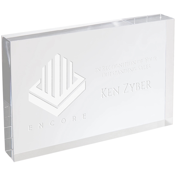 4" x 6" USA made laser engraved clear acrylic awards.... from ASI 92531 Unique Custom Products / UCP