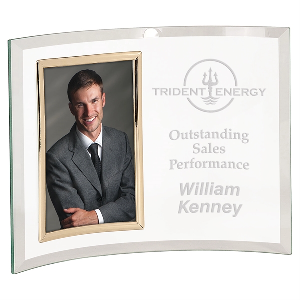 8" x 11" engraved jade glass frame that can hold a... from ASI 92531 Unique Custom Products / UCP