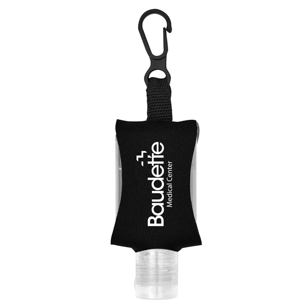 5 oz. bottle of 62% sanitizer with EVA sleeve and clip.... from ASI 61125 Hit Promotional Products / Hit®