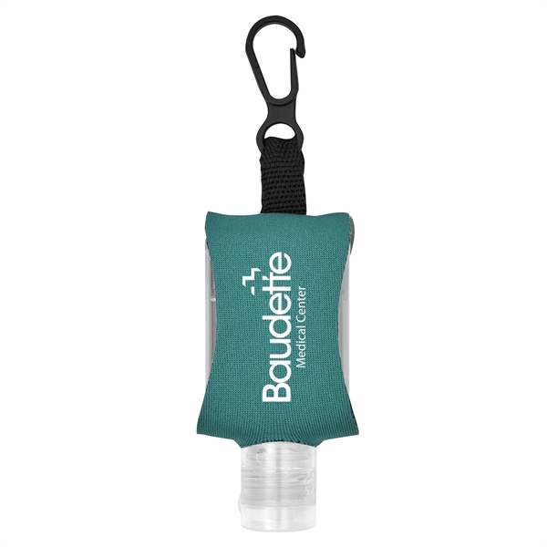 5 oz. bottle of 62% sanitizer with EVA sleeve and clip.... from ASI 61125 Hit Promotional Products / Hit®