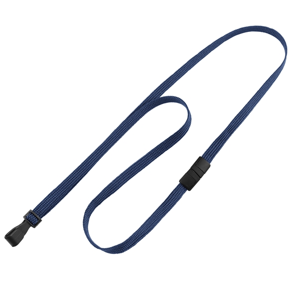 Blank flat-braid woven lanyards feature a free breakaway and a no-twist... from ASI 79898 Promovision / PROMOVISION