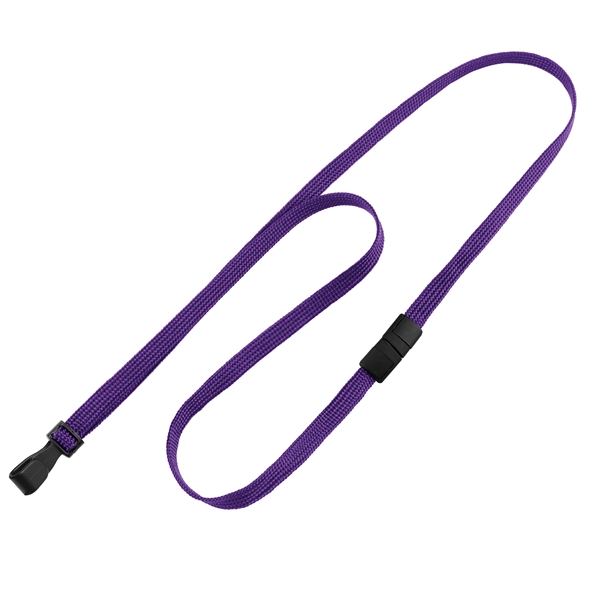 Blank flat-braid woven lanyards feature a free breakaway and a no-twist... from ASI 79898 Promovision / PROMOVISION