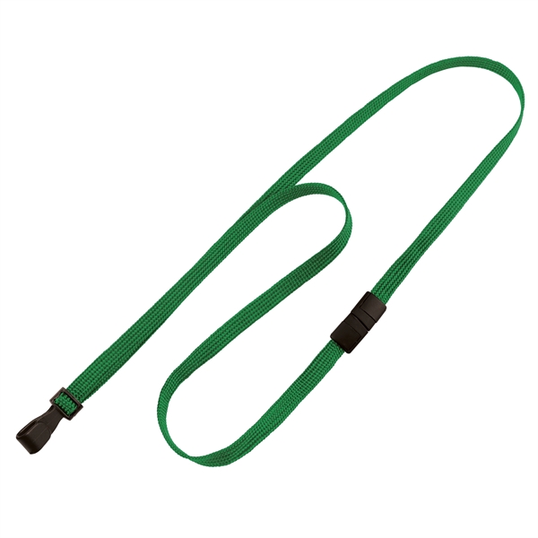 Blank flat-braid woven lanyards feature a free breakaway and a no-twist... from ASI 79898 Promovision / PROMOVISION
