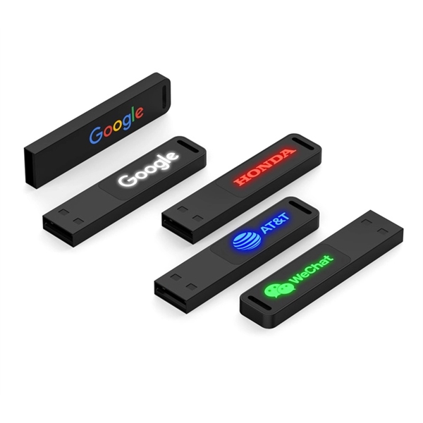 USB 2.0 LED Logo USB Flash Drive Sticks with 1 color... from ASI 37218 Athena Promo (tm)