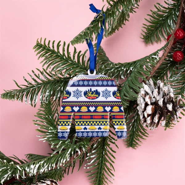 Custom profile stainless steel ornaments with a full color offset print... from ASI 61966 HPG / BCG Creations HPG Gold